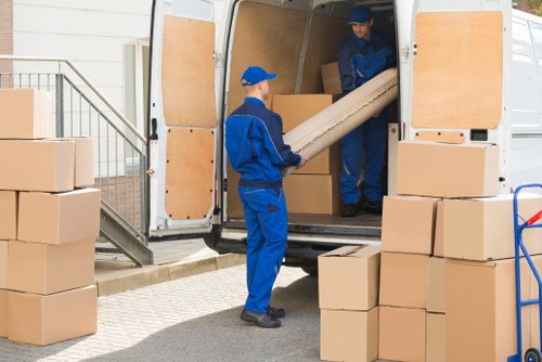 Commercial moving team planning a business relocation in Elephant and Castle