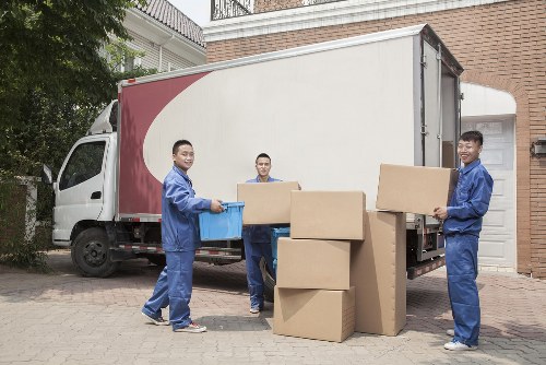 Office relocation planning in Elephant and Castle with packing boxes and furniture