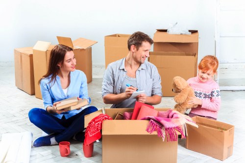 Trained movers handling furniture safely in Elephant and Castle