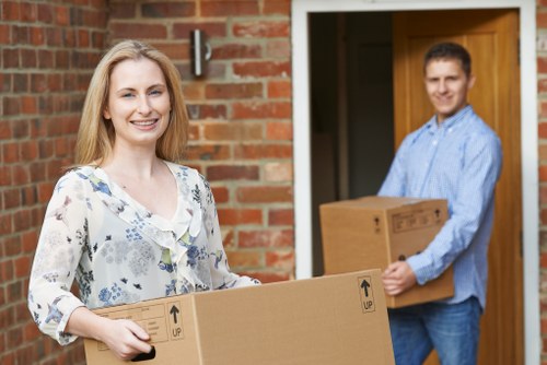 Preparation checklist and packing boxes ready for a flat move in Elephant and Castle
