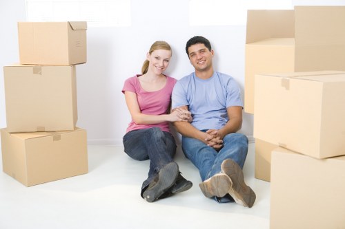 Team monitoring safety standards during a property move