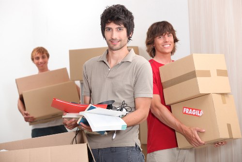 Moving boxes and furniture prepared for removals in Elephant and Castle