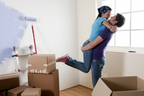Loading student items for a move across South London